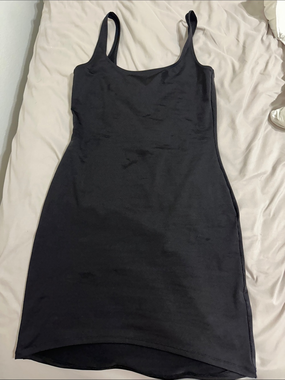 SKIMS Black Tank Bodycon Mini Dress